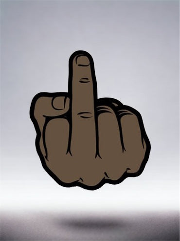 Brown Middle Finger Pin