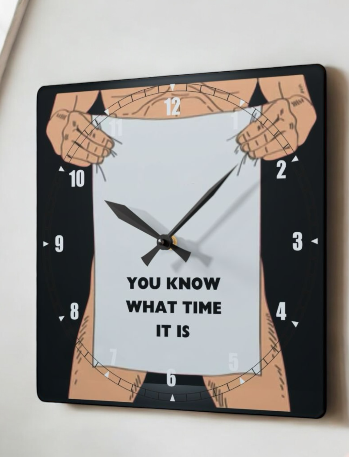Acrylic Clock - 'You Know What Time It Is' Towel