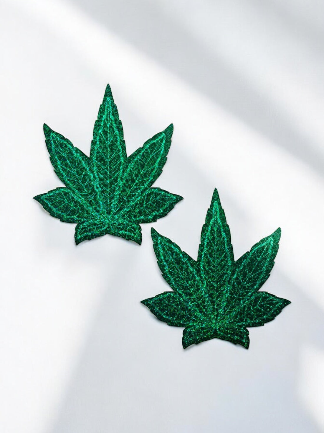 Glitter Pot Leaf Full Breast Cover