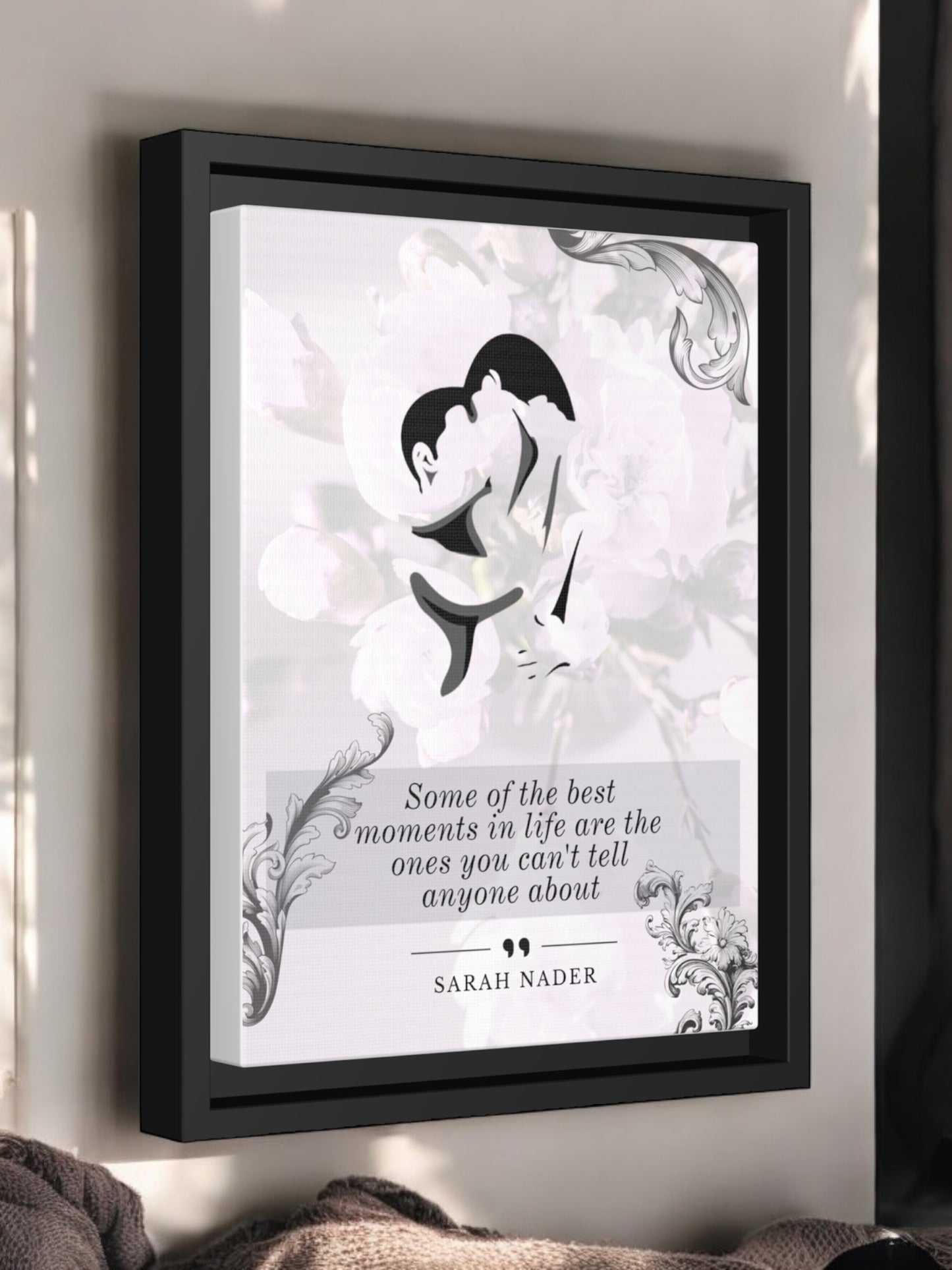 Framed Matte Canvas - Sarah Nader Quote