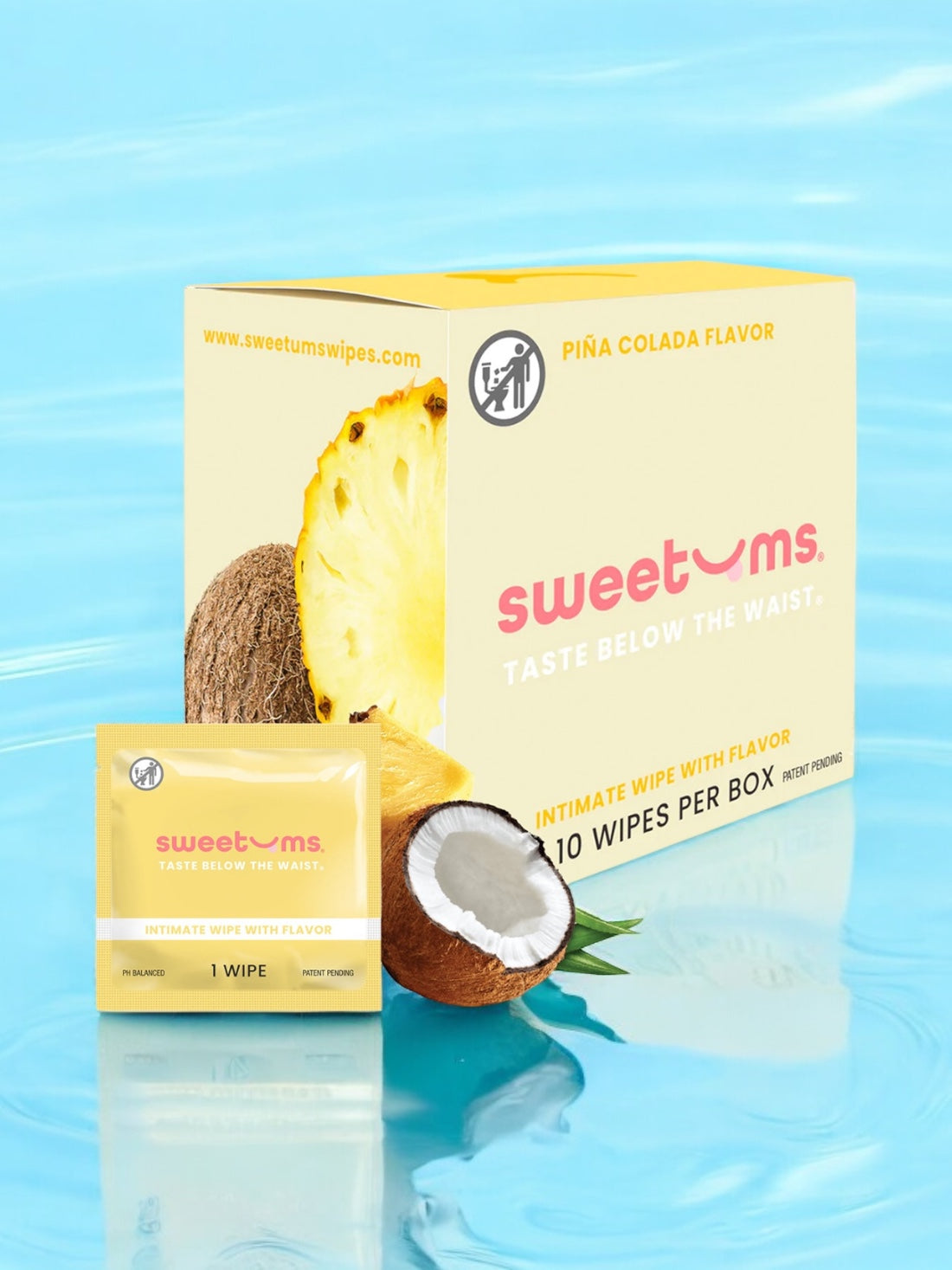 Sweetums Flavored Intimate Wipes 10pk