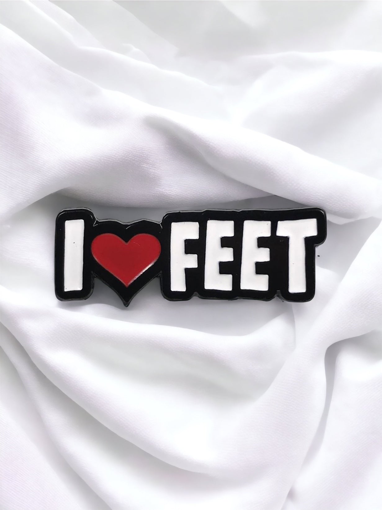 I Heart Feet Pin