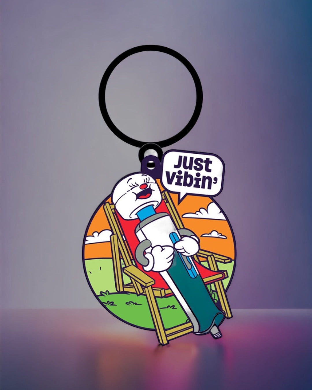 Just Vibin’ Keychain