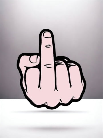White Middle Finger Pin
