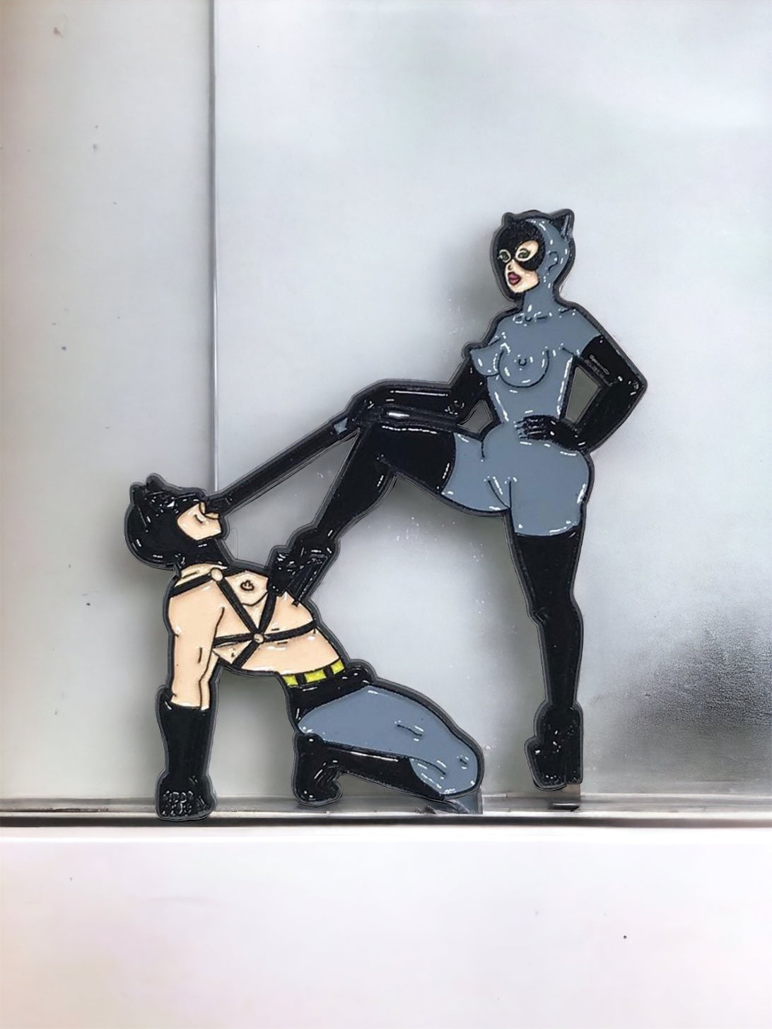 Cat and Bat Pin