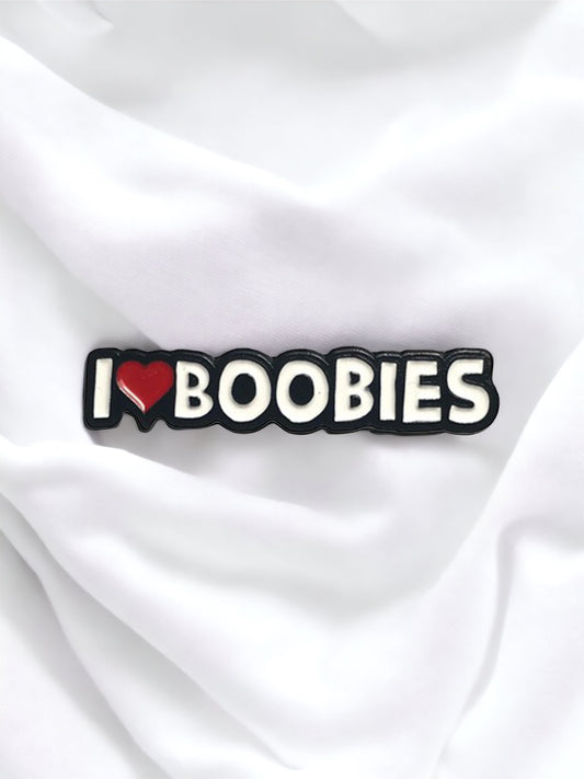 I Heart Boobies Pin