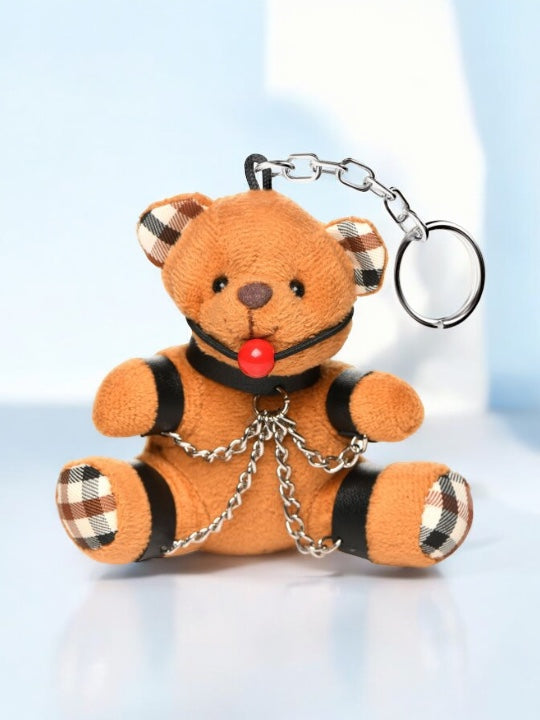 Gagged Teddy Bear Keychain