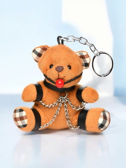 Gagged Teddy Bear Keychain