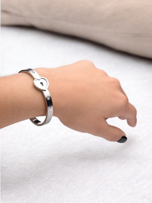 Cuffed Locking Bracelet & Key Necklace
