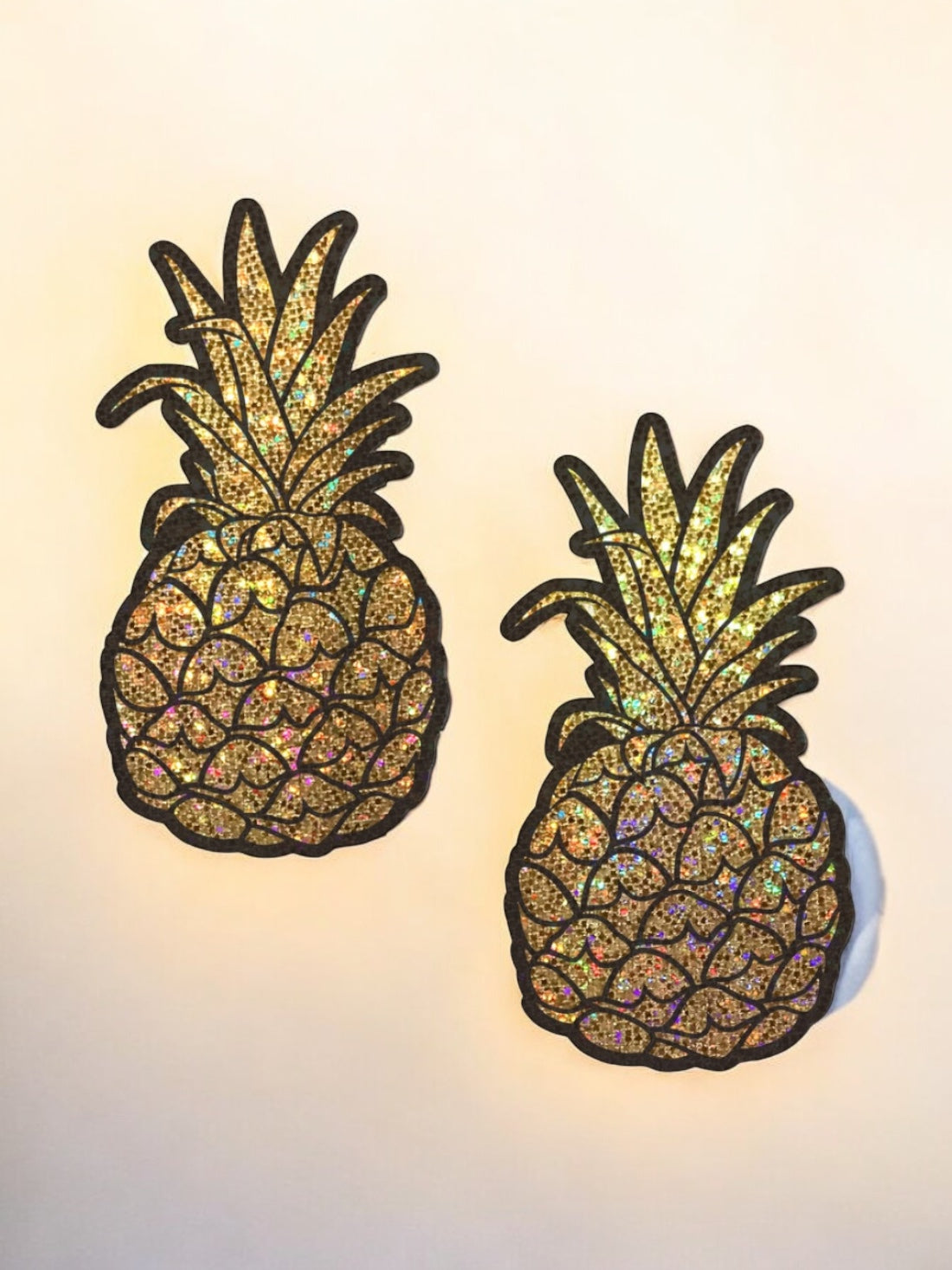 Gold Glitter Pineapples